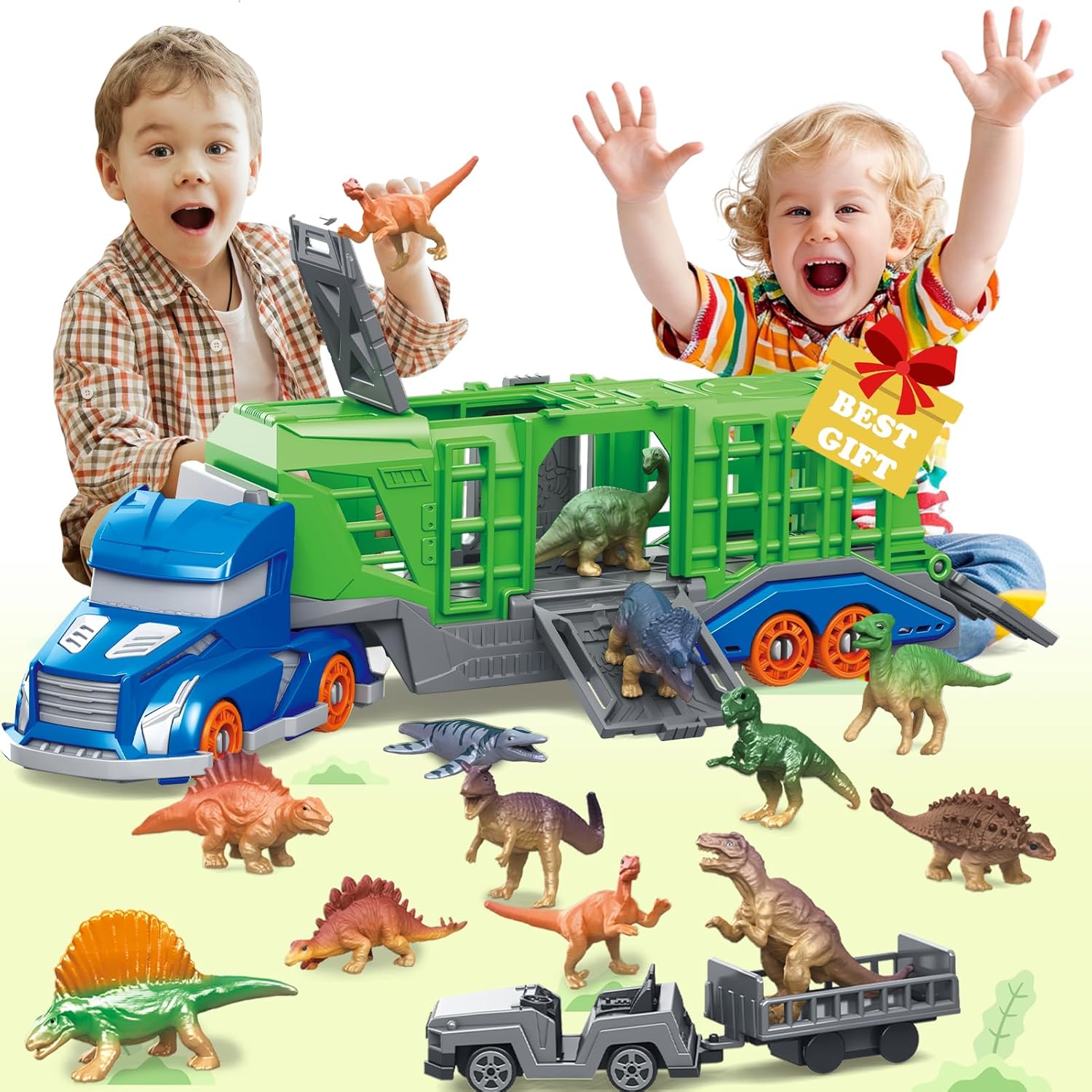Kids Toys 3 Year Old - 공룡 동물 운송 차량 장난감 세트에는