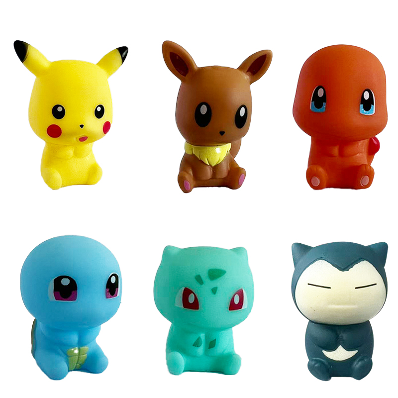 Kids Toys 3 Year Old - 6Pcs 포켓몬 목욕 장난감 피카추 Bulbasaur