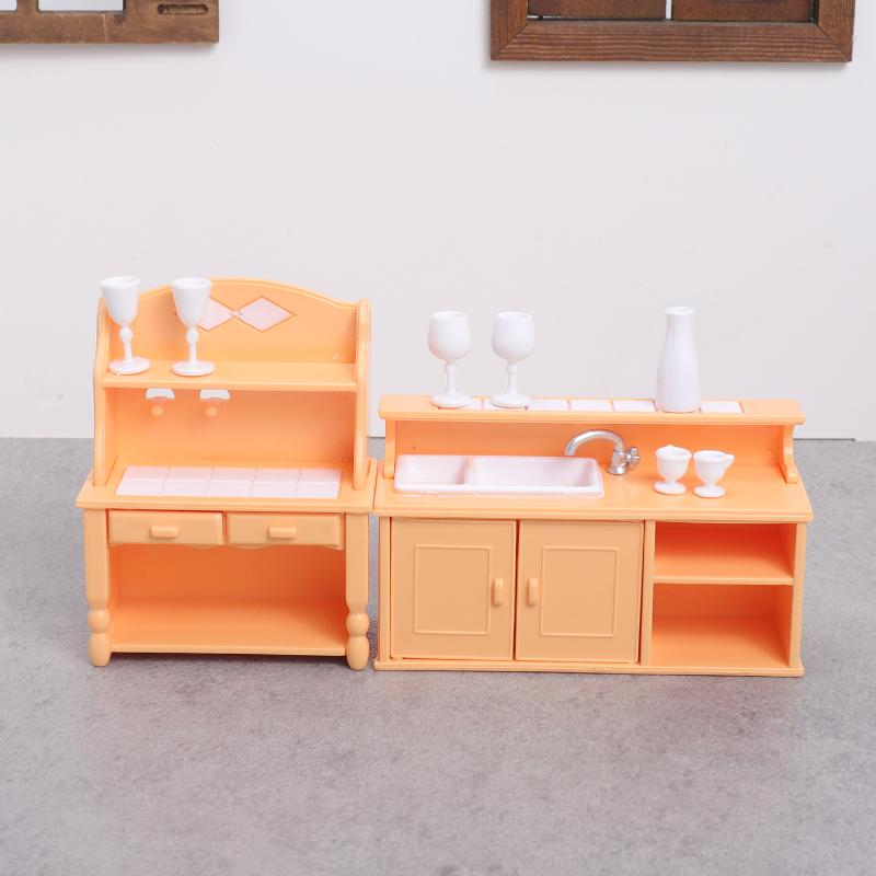 Play Kitchen Set - (.) 1 세트 인형의 집 주방
