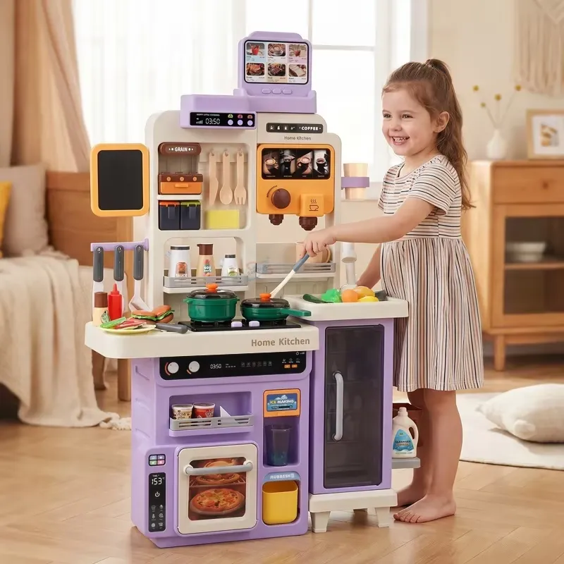 Play Kitchen Set - 90cm 대형 어린이용 가상 주방놀이 세트