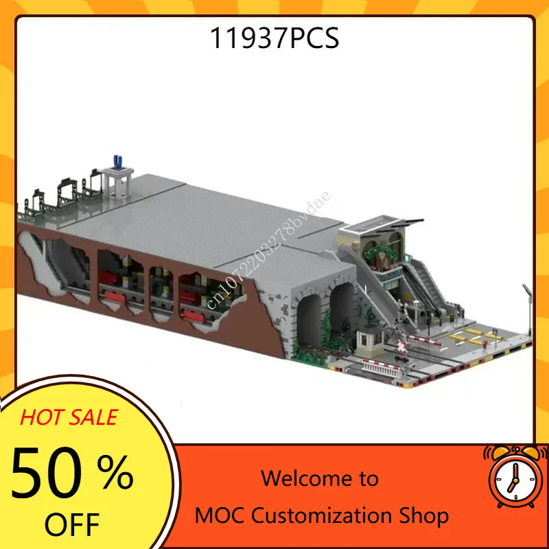 Kids Toys Mall - 11937PCS 지하철역 및 쇼핑몰 MOC 퍼즐
