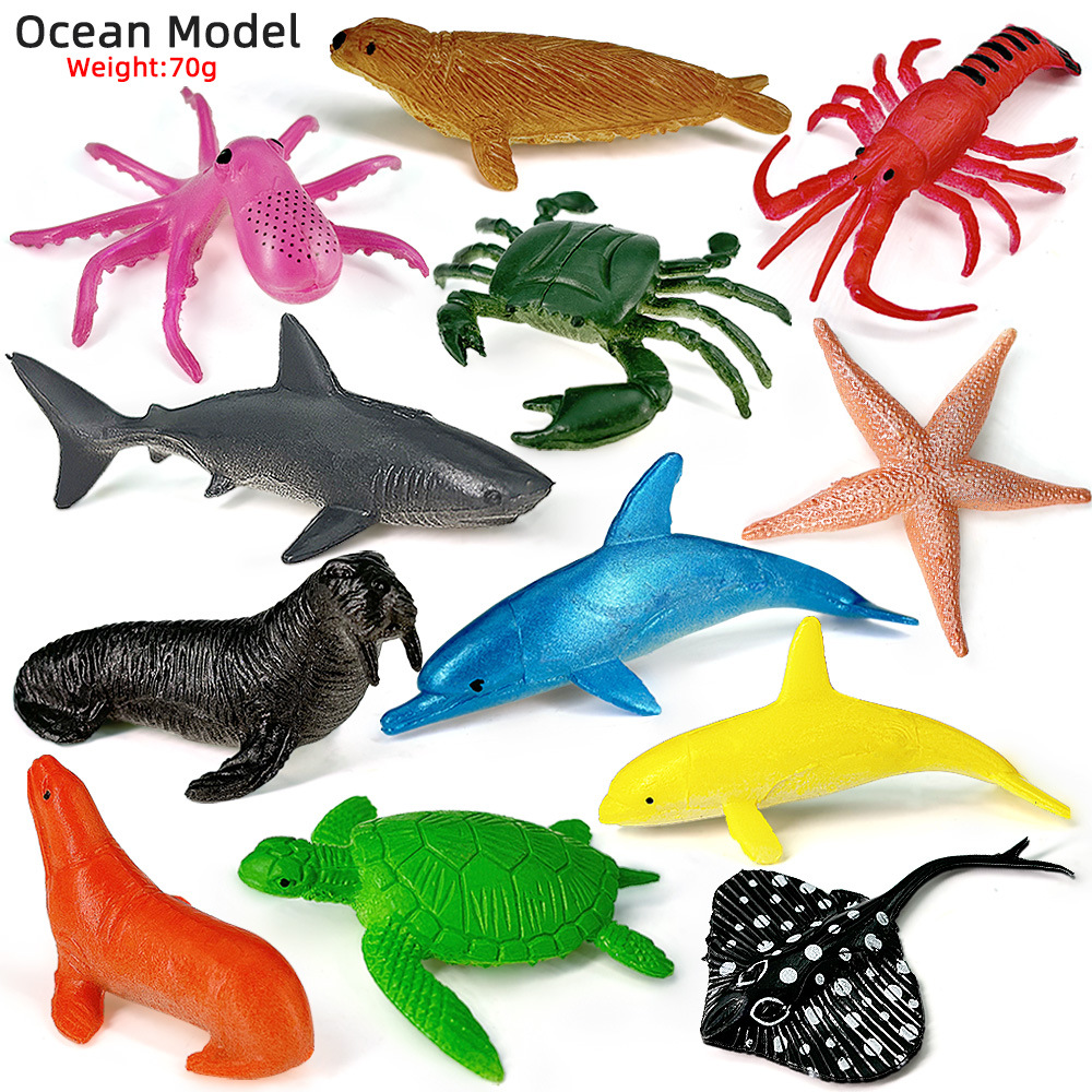 Kids Toys 3 Year Old - 12pcs 오션 바다 생활 세트 동물