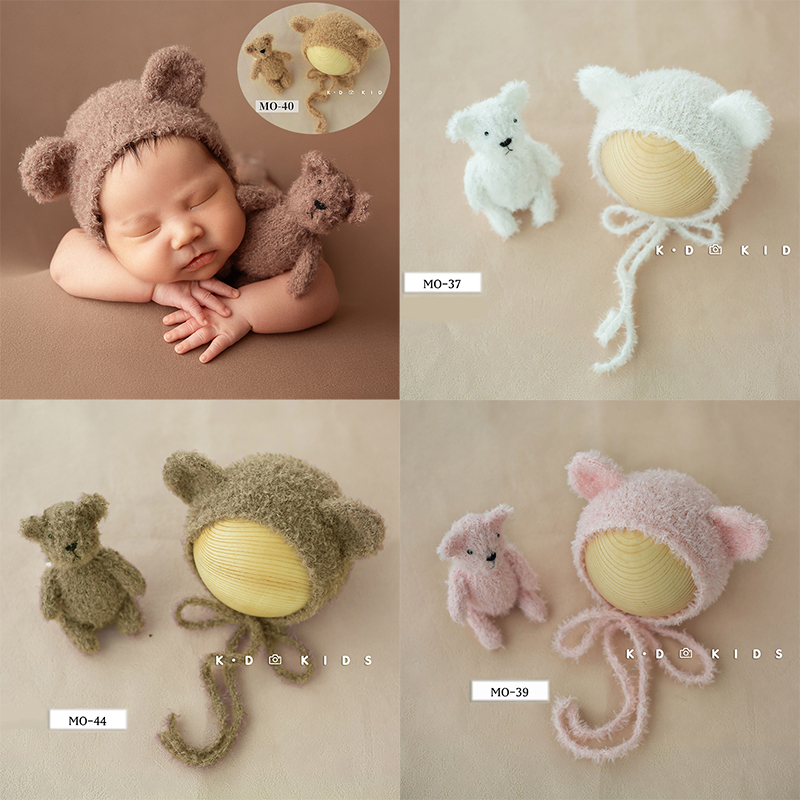 Kids Toys New Born - 귀여운 아기 곰 모자 인형 봉제