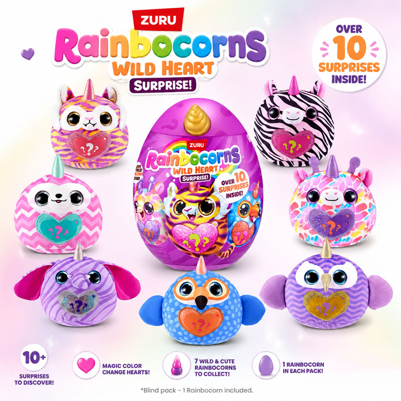 Play Kitchen Set - ZURU Rainocorns 와일드 하트 서프라이즈 레인보우