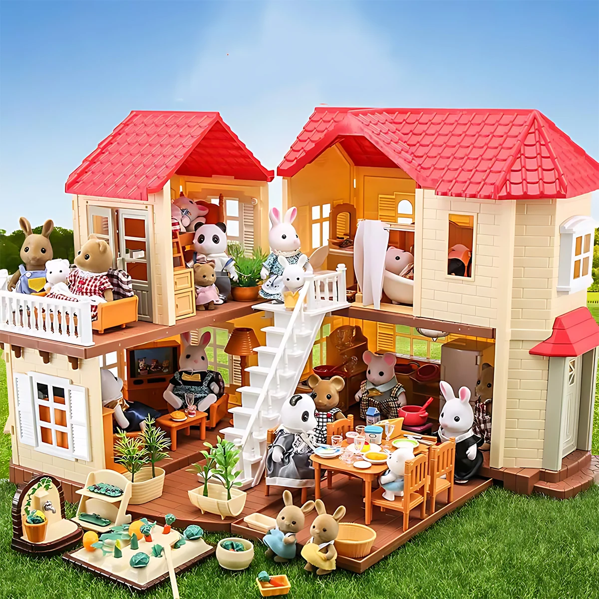 Play Kitchen Set - 미니어처 가구 1:12 인형 집 주방