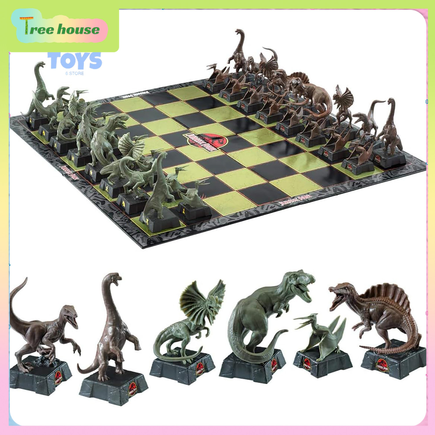 오리지널 쥬라기 공원 국제 체스 보드 게임, 공룡 피스 - Kids Toys Hong Kong 리뷰 및 가격