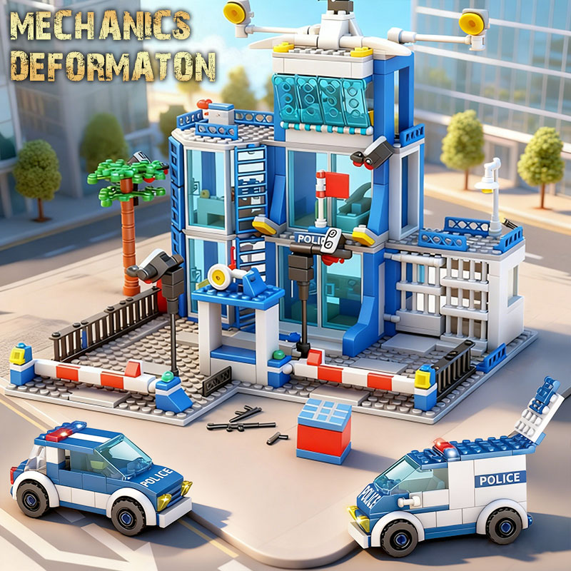 도시 경찰서 빌딩 블록 세트 SWAT 자동차 헬리콥터  - Kids Toys Helicopter 리뷰 및 가격