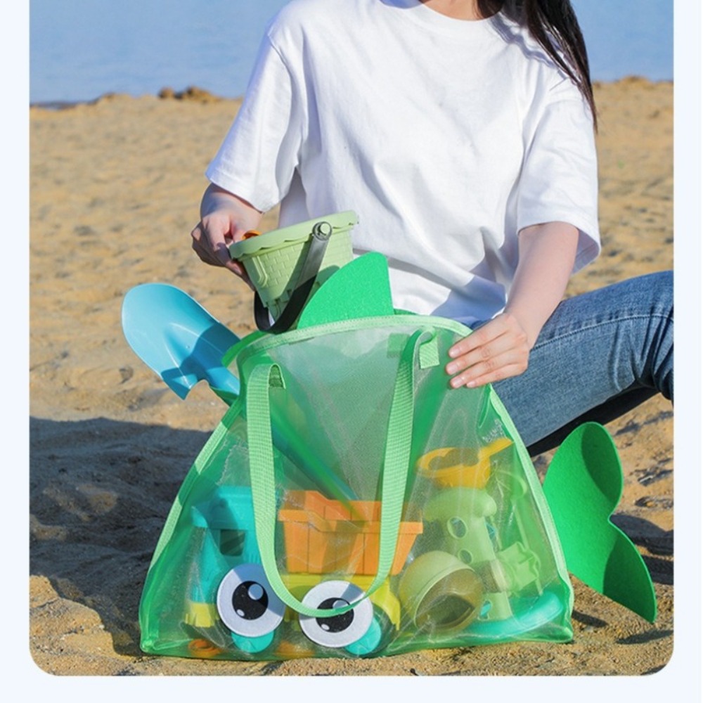 어린이용 메쉬 비치백, 화려한 만화 상어 동물 모양,  - Kids' Toys 리뷰 및 가격