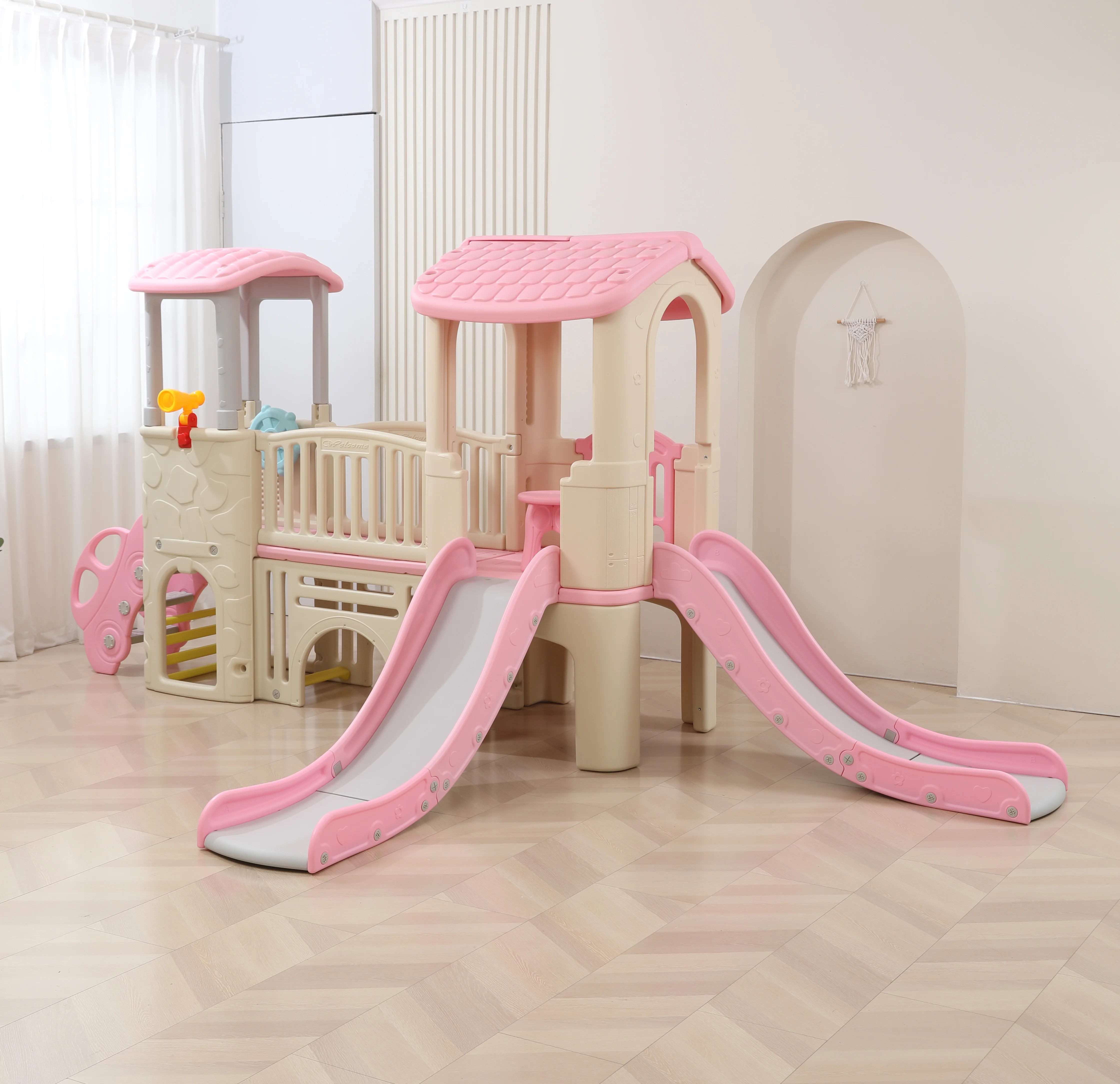 대형 실내 놀이터 이중 슬라이드 어린이용 가정용 클라이 - Kids Toys Mall 리뷰 및 가격