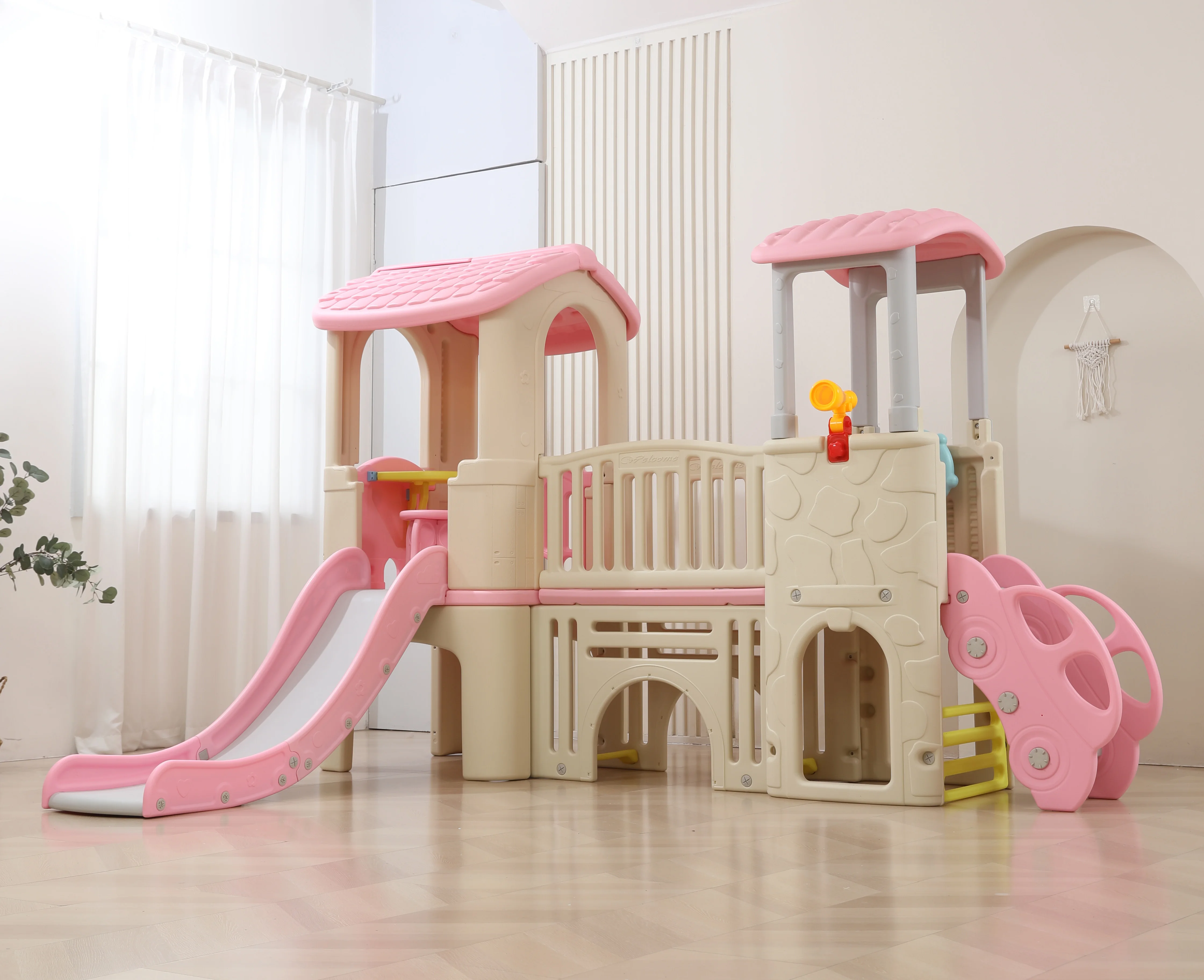 대형 실내 놀이터 이중 슬라이드 어린이용 가정용 클라이 - Kids Toys Mall 리뷰 및 가격