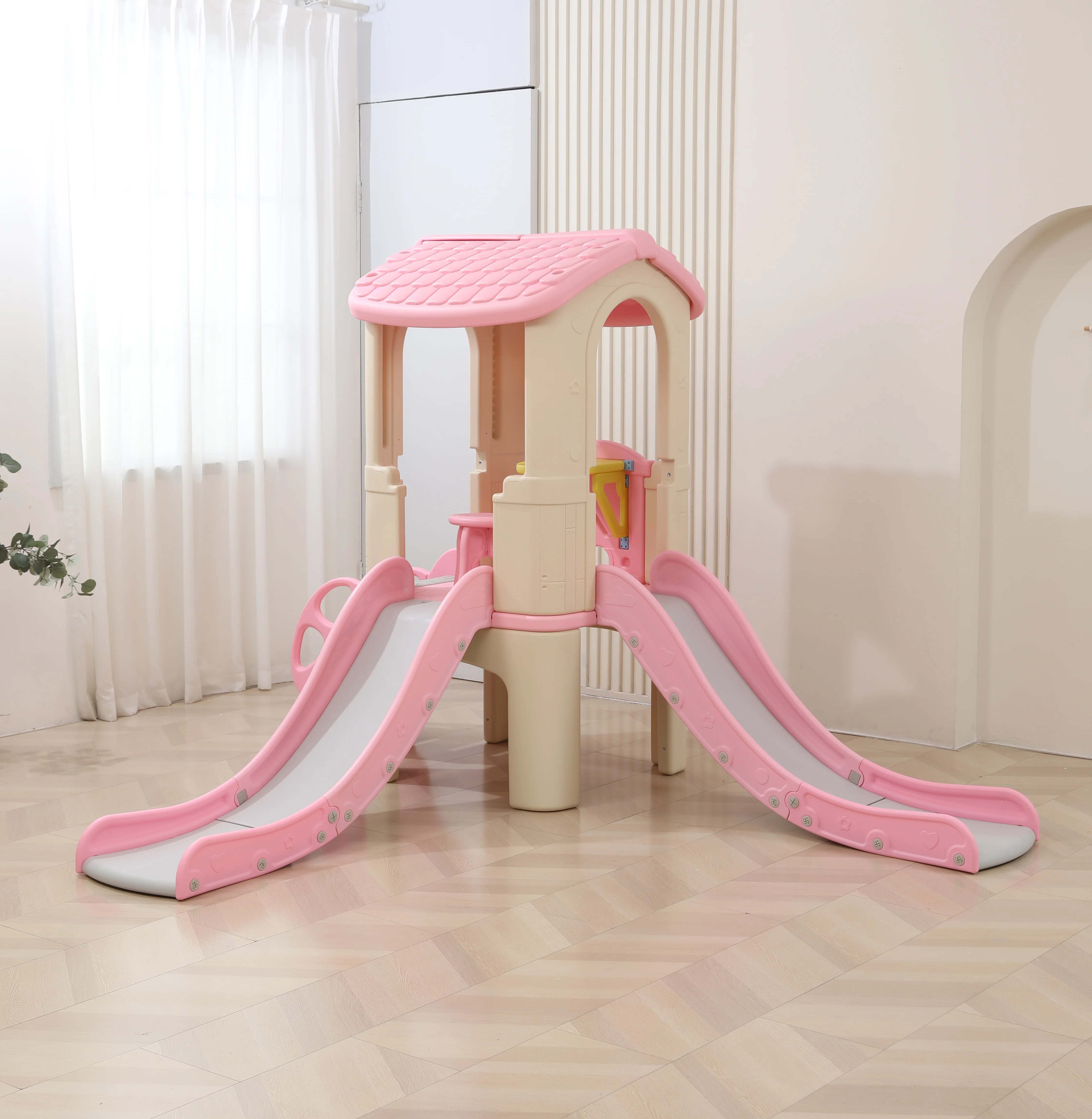 대형 실내 놀이터 이중 슬라이드 어린이용 가정용 클라이 - Kids Toys Mall 리뷰 및 가격