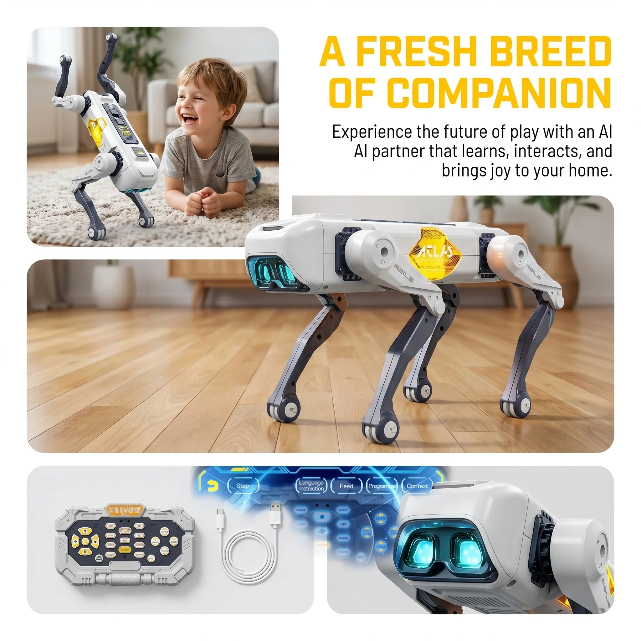 AI 스마트 로봇 강아지, 음성 및 앱 제어, 프로그래 - Kids Toys Young 리뷰 및 가격