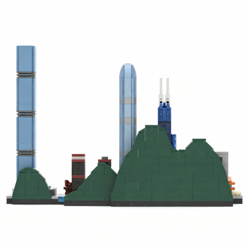 667pcs MOC 홍콩 스카이라인 모델 빌딩 블록 건 - Kids Toys Hong Kong 리뷰 및 가격