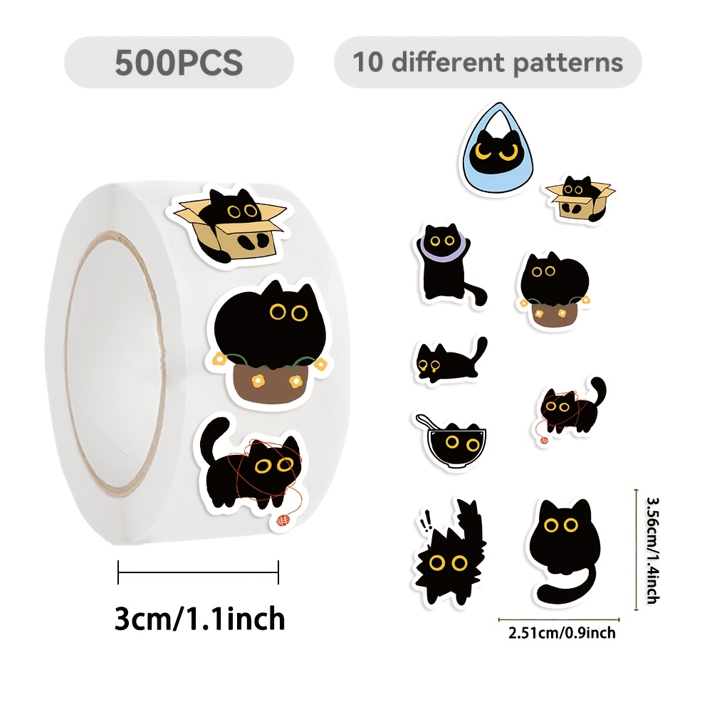 500Pcs 만화 고양이 롤 스티커 DlY 파티 기타  - Kids Toys Names 리뷰 및 가격