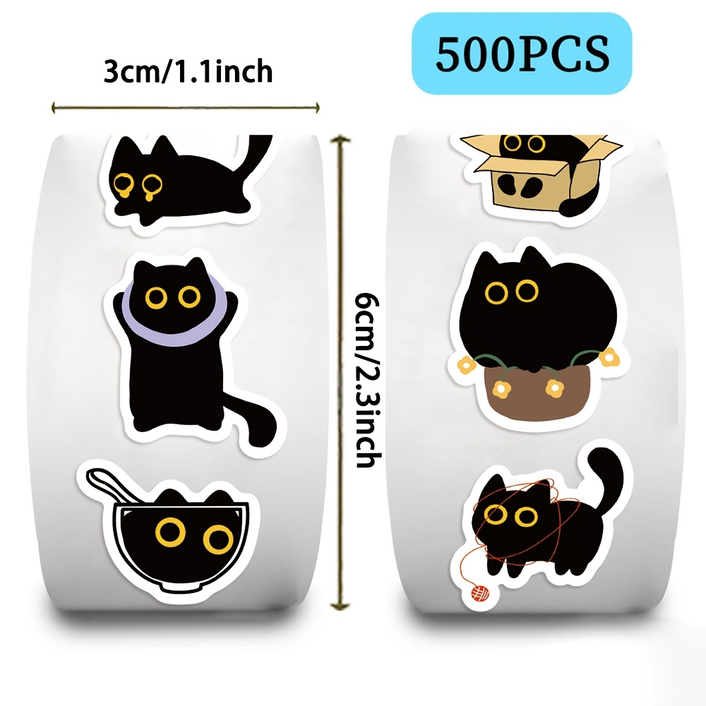 500Pcs 만화 고양이 롤 스티커 DlY 파티 기타  - Kids Toys Names 리뷰 및 가격