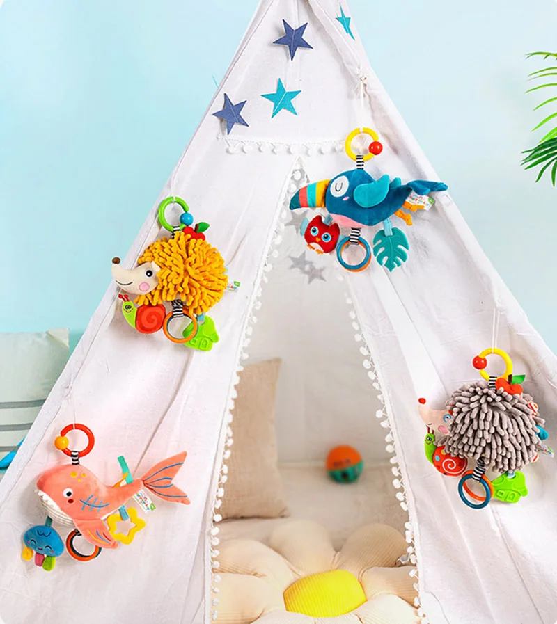 신생아 유아 부드러운 플러시 장난감 Teether 딸랑 - Kids Toys New Born 리뷰 및 가격